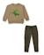 Ensemble garçon en maille avec sweat gecko et pantalon jogger Beige 1 - vertbaudet enfant 