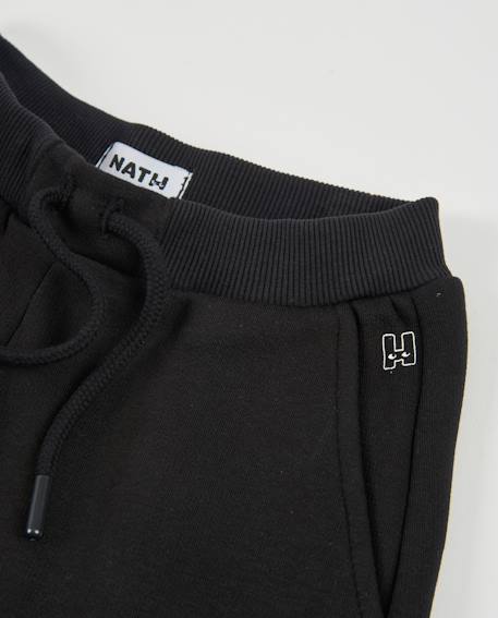 Pantalon en molleton pour fille avec coupe droite et taille élastique Noir 4 - vertbaudet enfant 