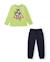 Ensemble garçon avec t-shirt en coton à motif amusant et pantalon jogger Vert 1 - vertbaudet enfant 