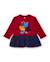 Robe fille en molleton et jersey à motif floral et volant Rouge 1 - vertbaudet enfant 
