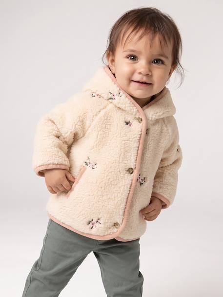 Manteau à capuche bébé fille vanille 7 - vertbaudet enfant 