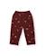 Pantalon bébé fille en tissu tissé avec broderie et taille élastique Rouge 1 - vertbaudet enfant 
