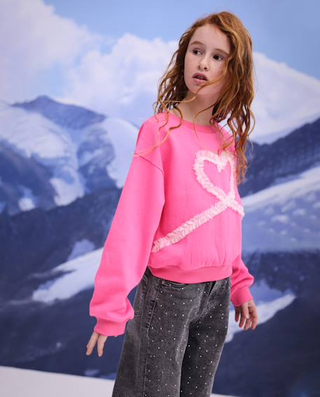 Jean pour fille effet délavé avec strass Gris 1 - vertbaudet enfant 
