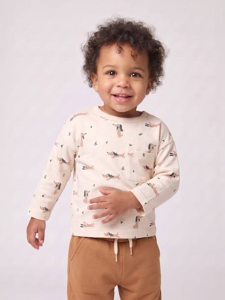 Ensemble T-shirt et pantalon bébé garçon caramel+vert 12 - vertbaudet enfant 