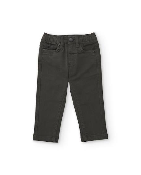 Pantalon garçon en toile avec poches et coupe confortable Vert 2 - vertbaudet enfant 