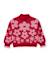Pull pour fille en tricot avec design floral et finition côtelée Rouge 2 - vertbaudet enfant 