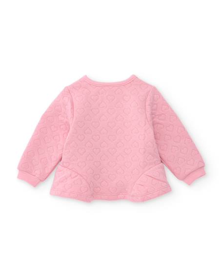 Ensemble bébé en molleton avec imprimé cœurs Rose 3 - vertbaudet enfant 