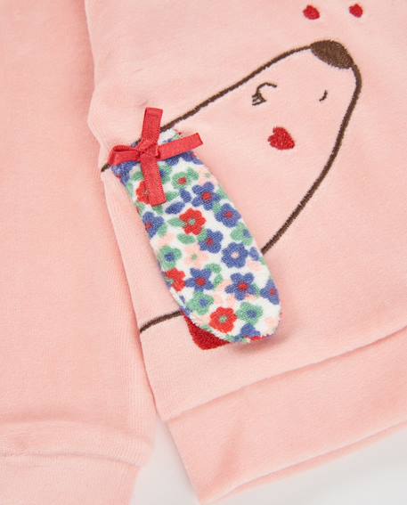 Ensemble en tricot pour bébé avec broderie de chiot Rose 6 - vertbaudet enfant 
