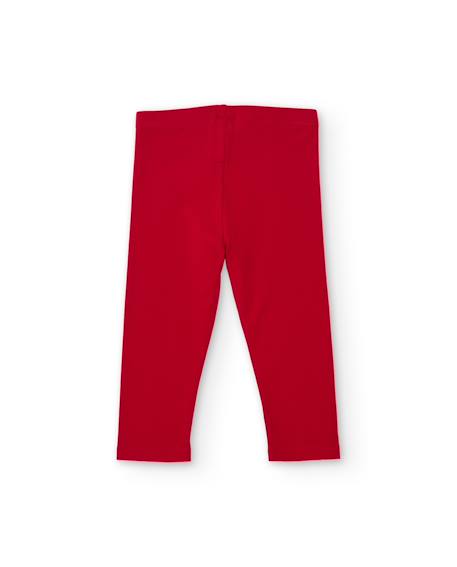Legging fille en maille stretch avec motif champignon Rouge 3 - vertbaudet enfant 