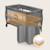 Lit parapluie parc bébé 2en1 stefi plus 0-36 mois avec matelas haute densité et roulettes Green olive+Grey multicolor+Grey white+Pink yellow 15 - vertbaudet enfant 
