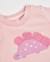 Ensemble en molleton pour bébé avec sweat-shirt dinosaure Rose 6 - vertbaudet enfant 