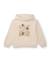 Sweat de fille en molleton avec capuche et broderie de fleurs Blanc 1 - vertbaudet enfant 