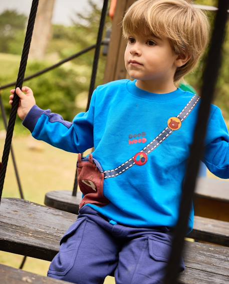 Garçon-Ensemble-Ensemble en molleton pour garçon avec sweat à motif et pantalon assorti