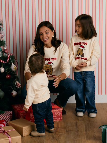 Sweat de Noël Capsule famille enfant vanille 8 - vertbaudet enfant 