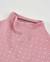 T-shirt fille en maille à col montant et appliques brillantes Rose 3 - vertbaudet enfant 