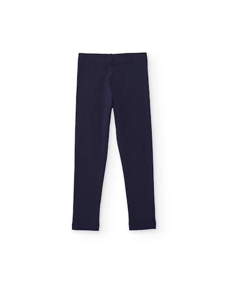 Legging pour fille en maille avec ceinture élastique et ajustement confortable Bleu 2 - vertbaudet enfant 