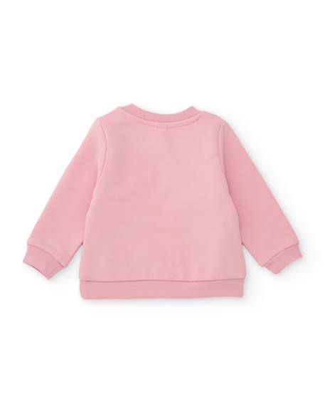 Ensemble en molleton pour bébé avec sweat-shirt dinosaure Rose 3 - vertbaudet enfant 