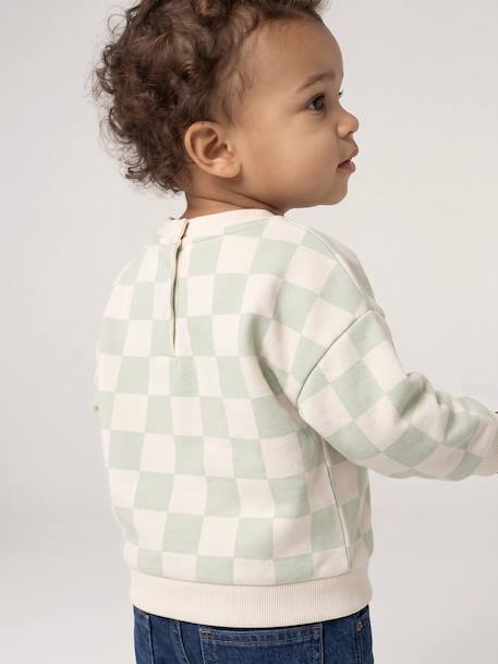 Sweat bébé garçon manches longues vert sauge 8 - vertbaudet enfant 