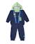 Ensemble en molleton pour garçon avec sweat à capuche imprimé et pantalon assorti Bleu 1 - vertbaudet enfant 