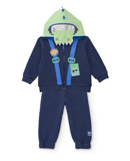 Garçon-Ensemble-Ensemble en molleton pour garçon avec sweat à capuche imprimé et pantalon assorti