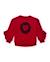 Sweat pour fille en molleton avec imprimé floral et volants décoratifs Rouge 1 - vertbaudet enfant 