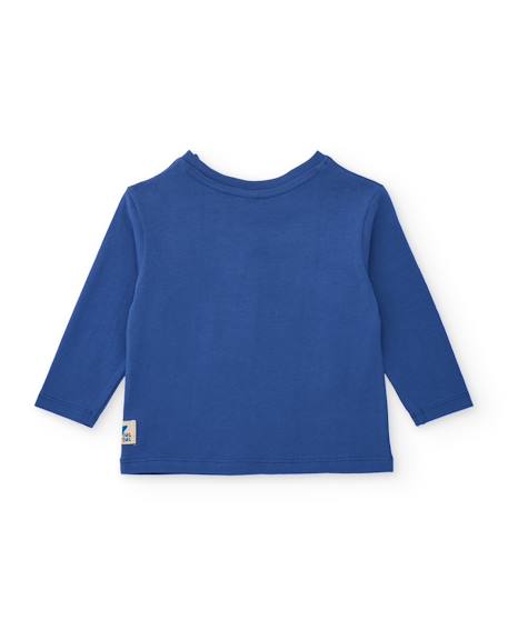 T-shirt à manches longues en jersey pour bébé garçon avec motif ludique Bleu 2 - vertbaudet enfant 
