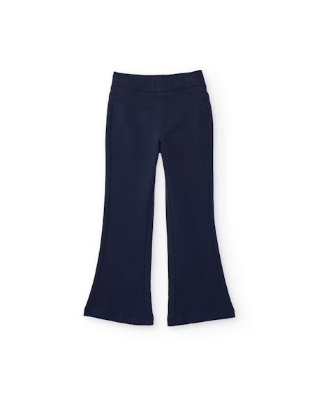 Legging en molleton évasé avec taille élastique pour fille Bleu 1 - vertbaudet enfant 