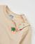 Sweat bébé fille en molleton avec broderies florales et toucher doux Beige 3 - vertbaudet enfant 