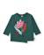 T-shirt bébé fille en jersey à pompons en relief et motif floral Vert 1 - vertbaudet enfant 