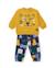 Ensemble en molleton garçon sweat motif tigre et pantalon assorti Jaune 2 - vertbaudet enfant 