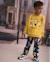 Ensemble en molleton garçon sweat motif tigre et pantalon assorti Jaune 1 - vertbaudet enfant 