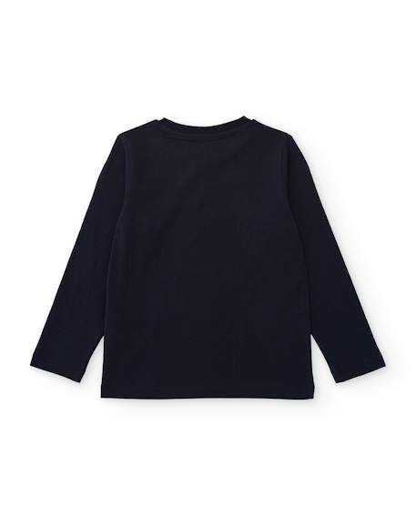 Ensemble garçon avec t-shirt en coton à motif graffiti et pantalon Bleu 4 - vertbaudet enfant 
