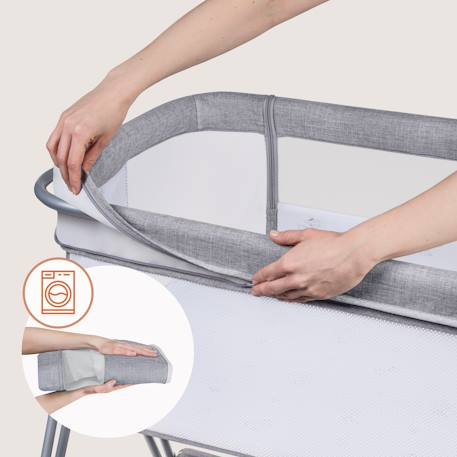 Lit cododo berceau 3en1 luna réglable en hauteur et inclinaison avec matelas Beige sand+Beige taupe+Grey concrete 15 - vertbaudet enfant 
