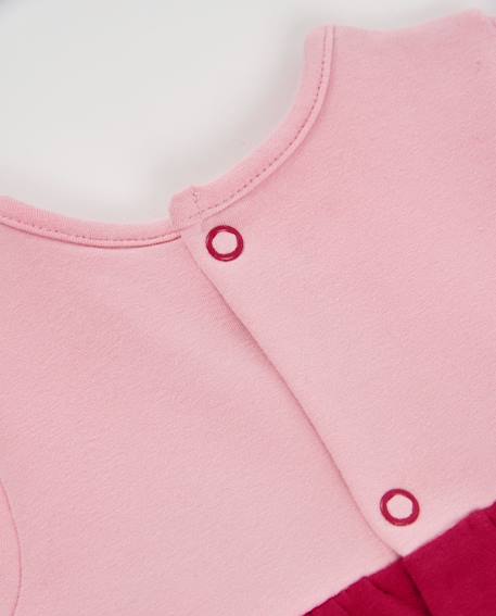 Robe en peluche pour bébé avec ours brodé Rouge 4 - vertbaudet enfant 