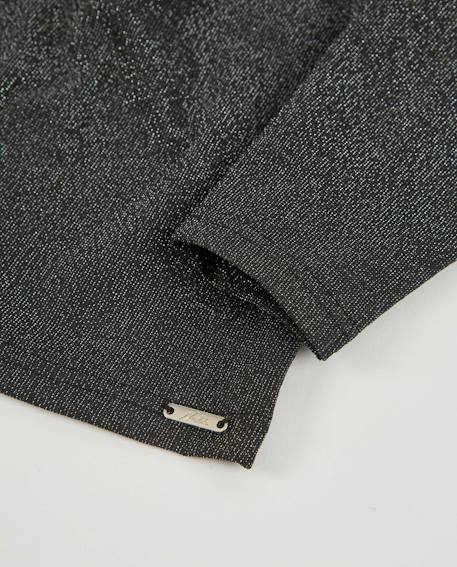 T-shirt fille à manches longues avec finition brillante et coupe classique Gris 4 - vertbaudet enfant 