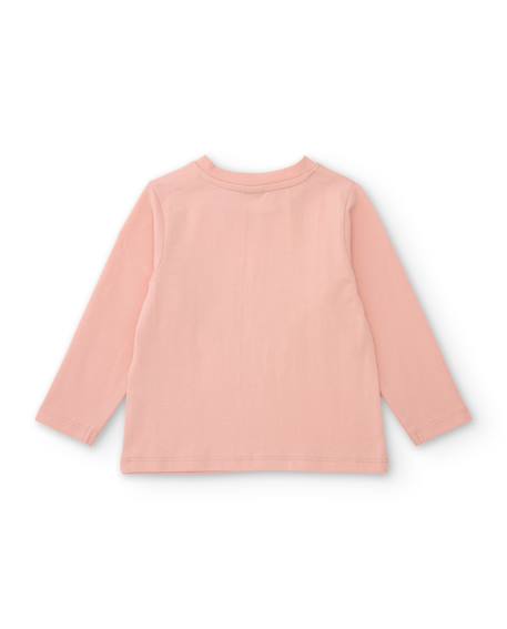 T-shirt manches longues bébé fille en jersey à motif floral Rose 2 - vertbaudet enfant 