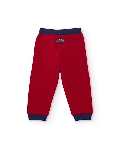 Ensemble garçon en molleton avec sweat zippé à capuche Rouge 6 - vertbaudet enfant 
