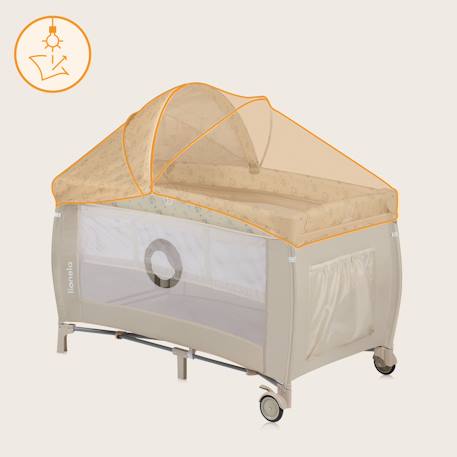 Lit parapluie parc bébé 3en1 sven plus 0-36 mois avec table à langer et moustiquaire Beige latte+Beige olive+Grey scandi 4 - vertbaudet enfant 