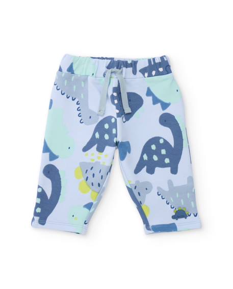 Ensemble bébé en molleton avec dinosaure en relief Bleu 4 - vertbaudet enfant 