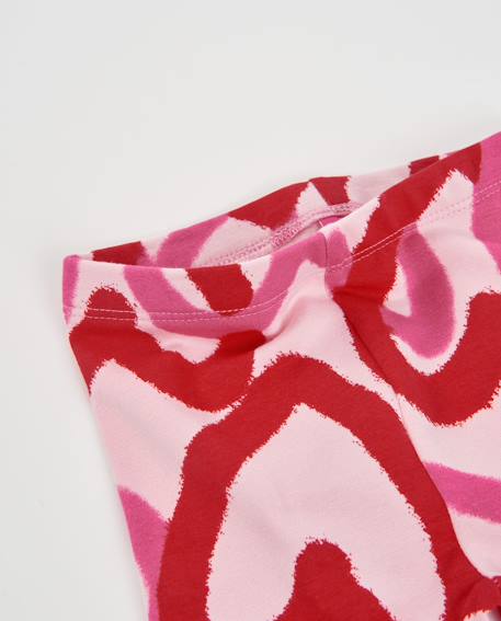 Legging fille en molleton confortable à imprimé cœurs Rose 4 - vertbaudet enfant 