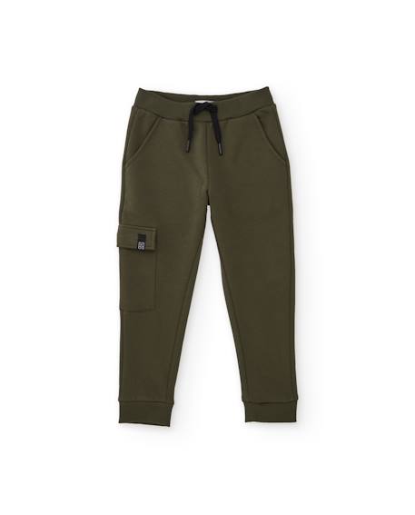 Ensemble garçon en maille avec sweat gecko et pantalon jogger Beige 3 - vertbaudet enfant 