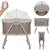 Lit bébé berceau 2en1 gaya pliable avec 4 roues et moustiquaire Beige latte+Beige sand 1 - vertbaudet enfant 