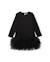Robe fille en maille avec volants en bas et manches longues Noir 2 - vertbaudet enfant 