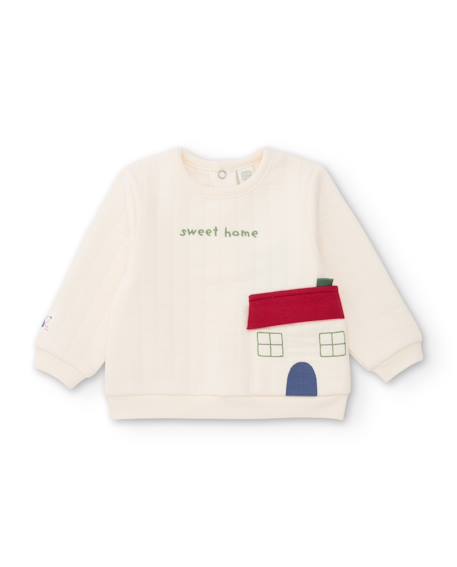Ensemble en peluche pour bébé avec poche avant imprimée Blanc 2 - vertbaudet enfant 