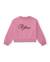 Sweat-shirt fille en molleton avec logo brodé et poignets côtelés Rose 1 - vertbaudet enfant 