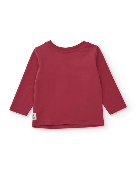 T-shirt à manches longues en jersey pour garçon avec motif ludique Rouge 2 - vertbaudet enfant 