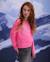 T-shirt fille en maille avec imprimé floral brillant Rose 1 - vertbaudet enfant 
