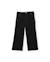 Pantalon fille en sergé à jambes larges et taille ajustable Noir 2 - vertbaudet enfant 
