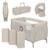Lit parapluie parc bébé 3en1 sven plus 0-36 mois avec table à langer et moustiquaire Beige latte+Beige olive+Grey scandi 1 - vertbaudet enfant 