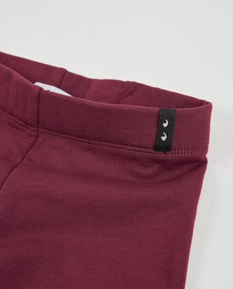 Legging fille en molleton long avec coupe confortable Rouge 3 - vertbaudet enfant 